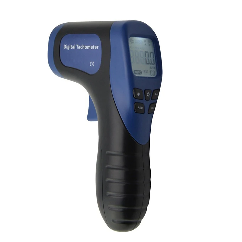 ProfessionTachometer Digital LCD Tachometer Laser Non-Contact Tach Range 2.5-99999RPM Motor Speed Gun Style Speed Meter