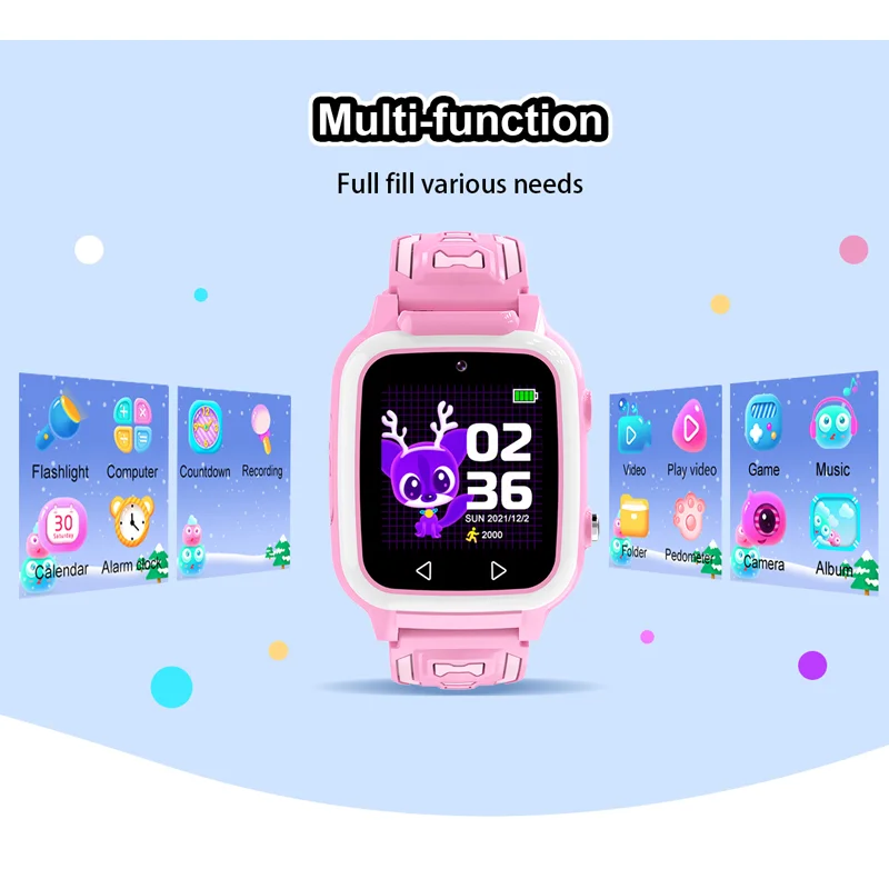 Kids Smart Watch Music Game Pedometer Dual Camera Children MP3 Recording Smartwatch Baby Watch Gift for Boys Girls