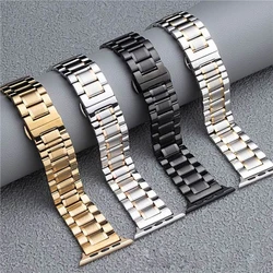 Stainless Steel Strap For Apple Watch Band Series 10/9/8/7/6/5/4/3/SE Metal Bracelet Bands For iWatch Ultra 49mm 45mm 44mm 46mm