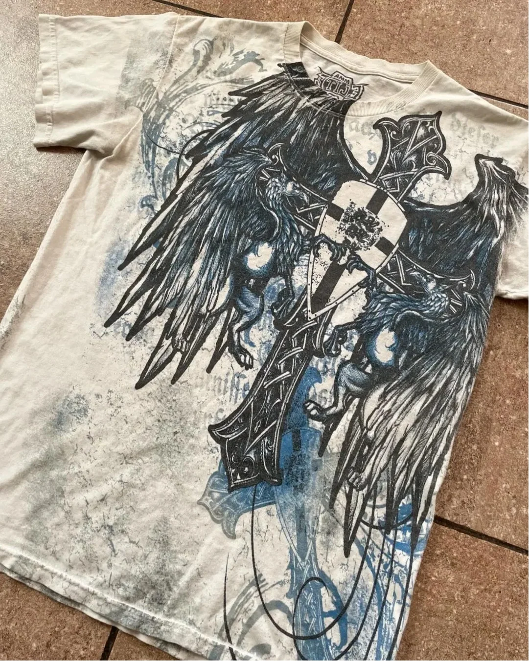 T-shirt retrò americana New Harajuku Hip-Hop Wing t-shirt oversize a maniche corte abbigliamento gotico per uomo e donna Y2K top