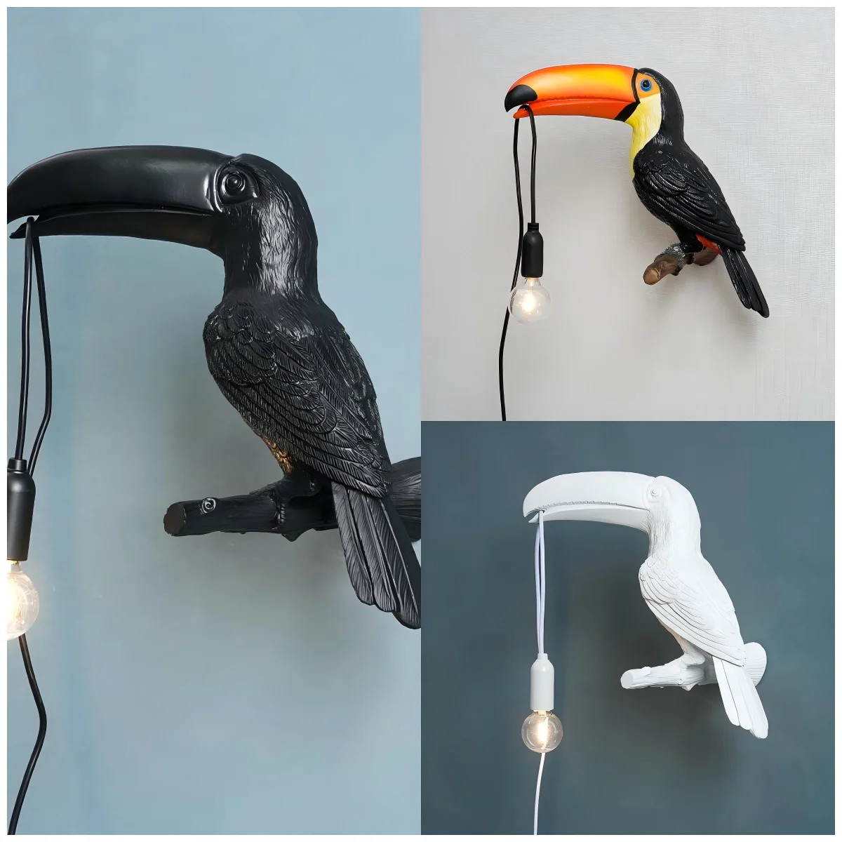 

Modern Lucky Bird wall Lamp Bedroom Bedside Living Room wall Lights Creative Resin Animal Lively Home Decor Lighting Fixtures