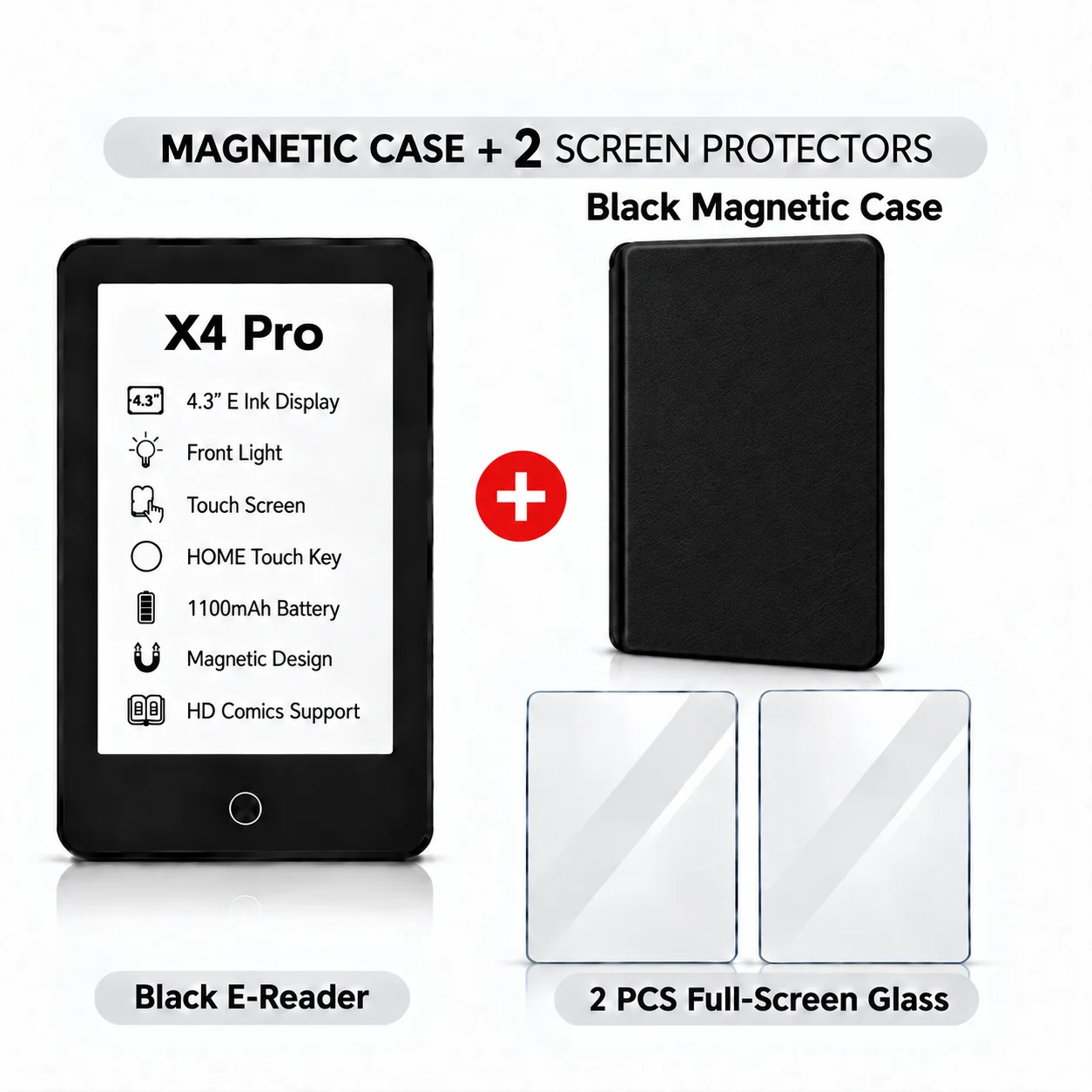 XTEINK X3 X4 X4 Pro: draagbare e-reader met e-ink-display, compact formaat, lichtgewicht, ideaal voor onderweg, op het werk en voor dagelijks lezen.