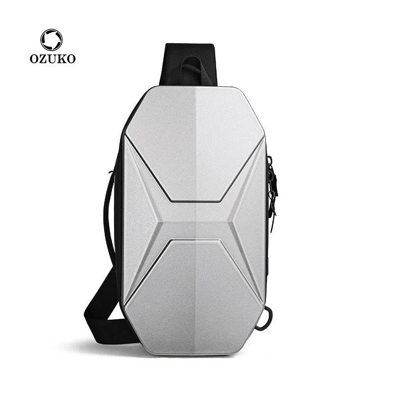 OZUKO Anti Theft Chest Bag Male Waterproof Shoulder Bags Men Fashion Short Trip Messenger Bag USB Charging Crossbody Bag Teenage