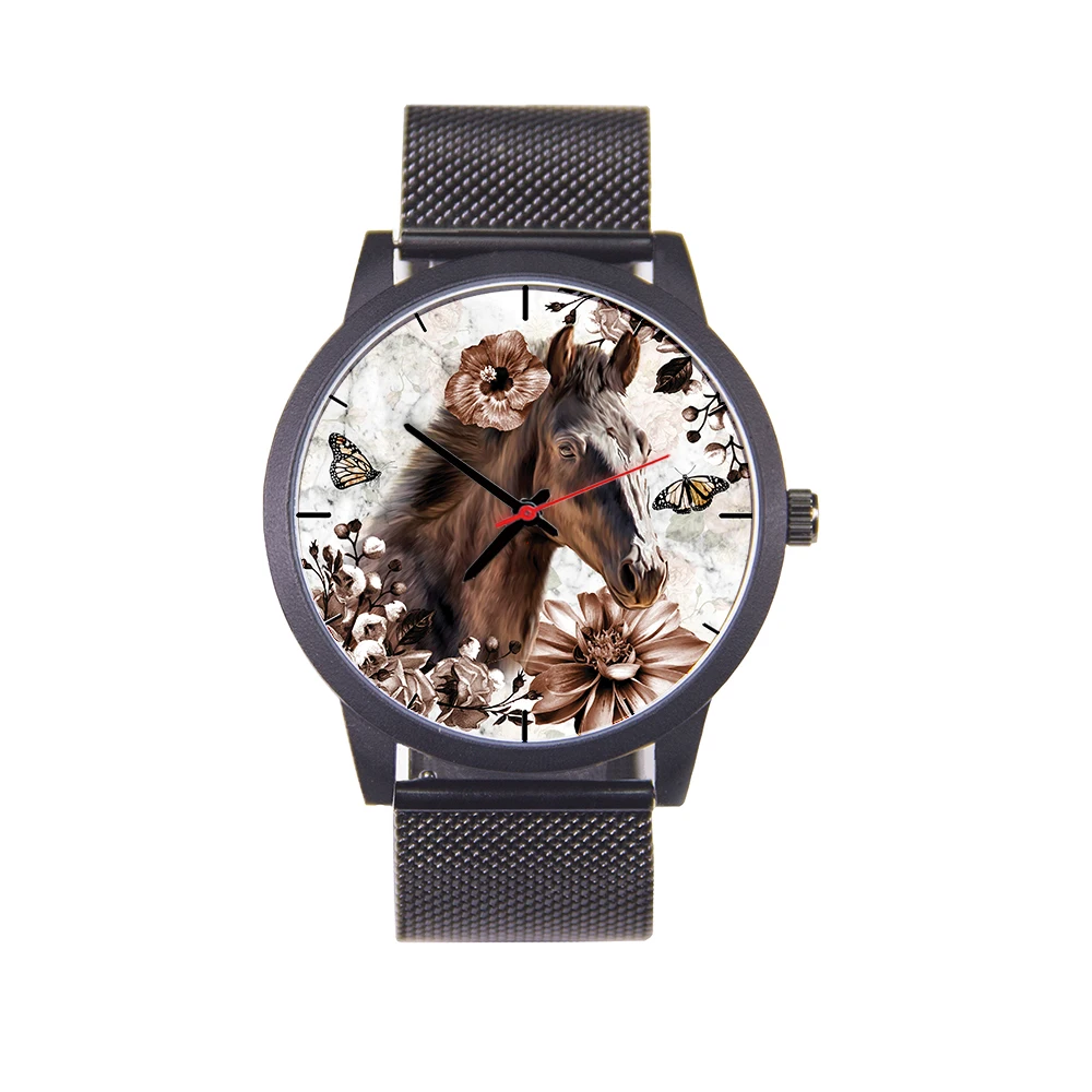 Customized Quartz Watch Man Watches Special Men's Wrist Watch Gift for Men Horse Pattern Father's Day Gifts Jewelry Clock Male