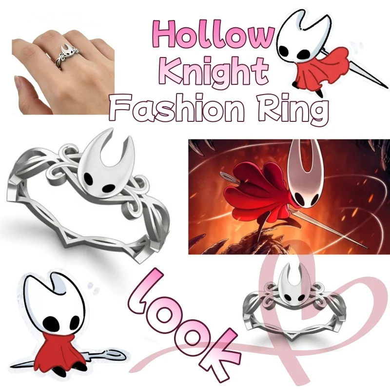 

Hollow Knight Cartoon Cute Impression Ring, niche design, high-end animation game peripheral ring