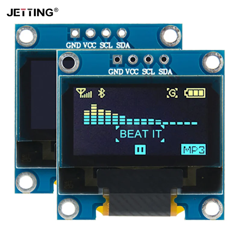 Carte d'écran LCD OLED IIC pour Ardu37noir, technologie d'affichage série, GND, VCC, SCL, SDA, 0.96 pouces, SSD1315, X64, 0.96 pouces, 1PC