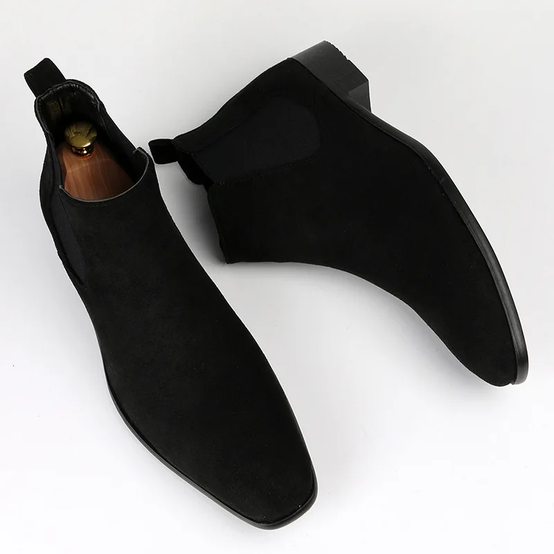 Sizes 40-50 Men's Chelsea Boots Fashionable Business Leather Men's Shoes Luxury Shoes Men Leather Original Designer Shoes Men - Image 2