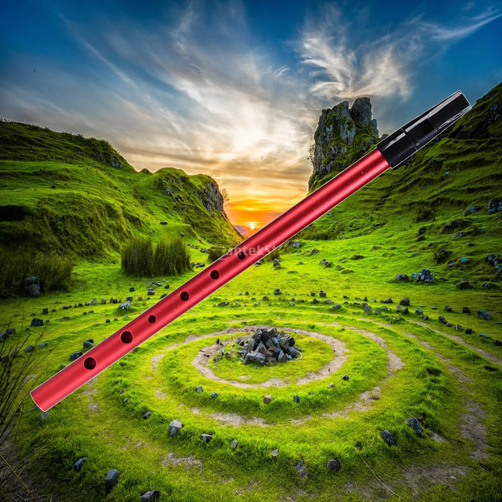 Whistle Easy to Learn Wind Music Instrument Portable 6 Hole Whistle Key of C for Beginners Music Lovers Birthday Gift