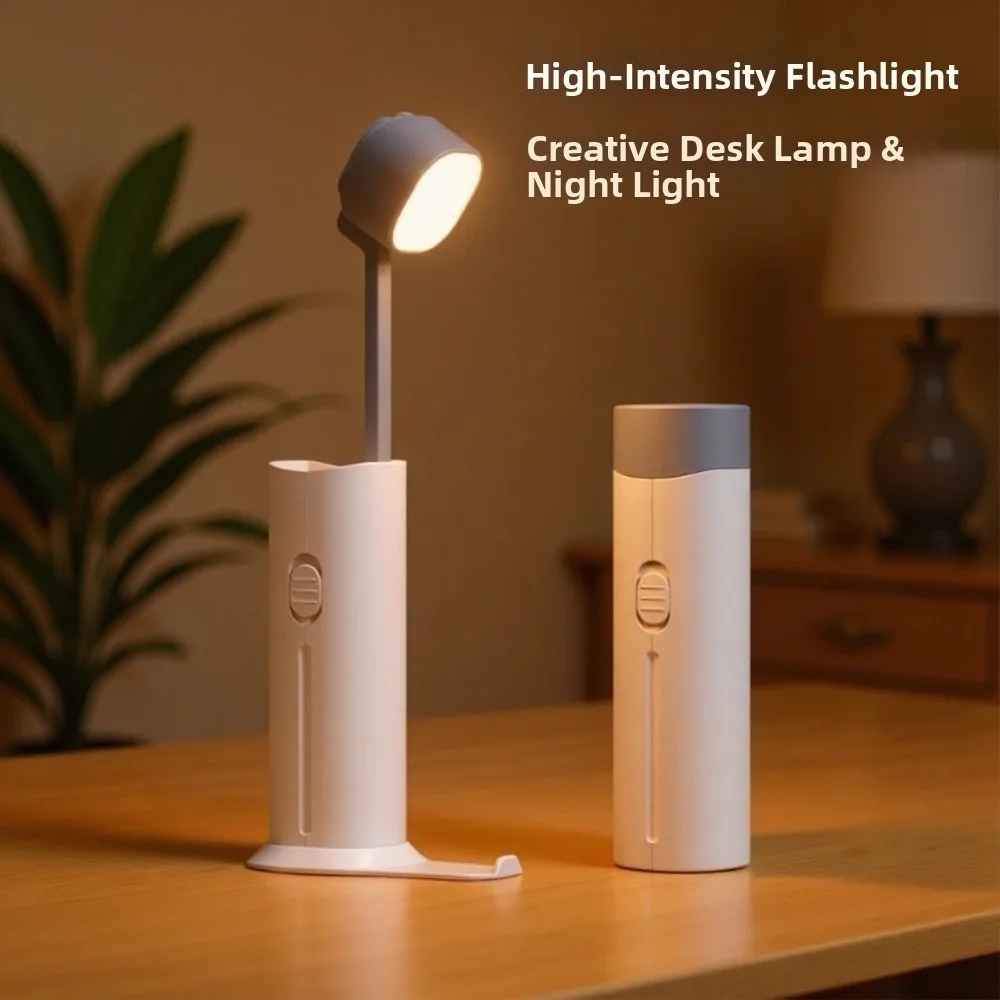 

Eye Protection Foldable Desk Lamp Strong Light with Flashlight Reading Table Lamp Bright Enough Foldable LED Night Light