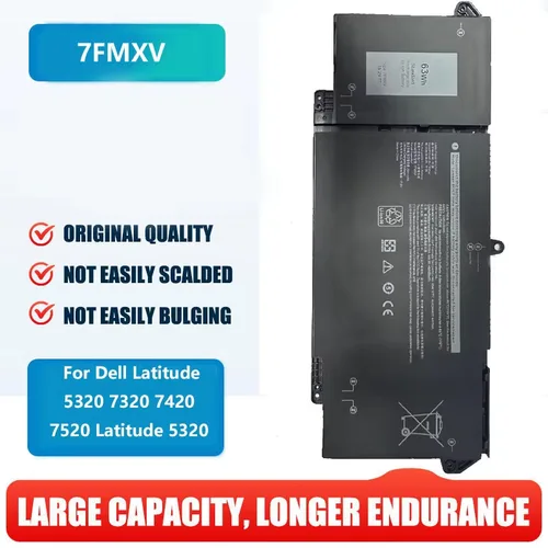 Nuevo reemplazo de batería de ordenador portátil 7FMXV para Dell Latitude 5320 7320 7420 7520 Latitude 5320 2 en 1/7320 2 en 1/7420 serie 2 en 1