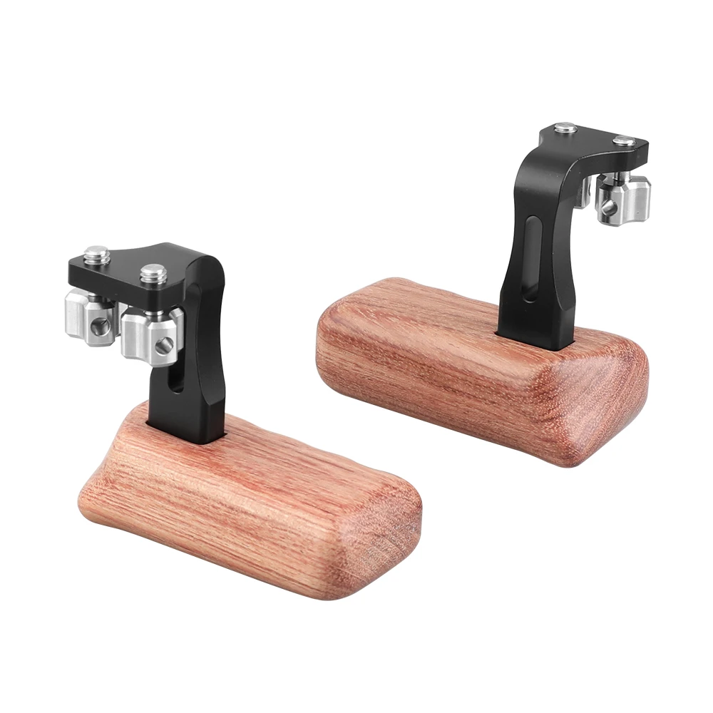 CAMVATE fotocamera reversibile impugnatura in legno sinistra/destra con manopola Thumbscrew da 1/4 "-20 per DSLR RED Camera DV Video Cage Rig