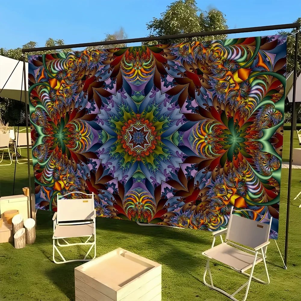 Art Psychedelic Geometrical Figures c flag Best Price Decoration Outdoor Picnic Party Art Hanging Home Camping Party Banner Boom