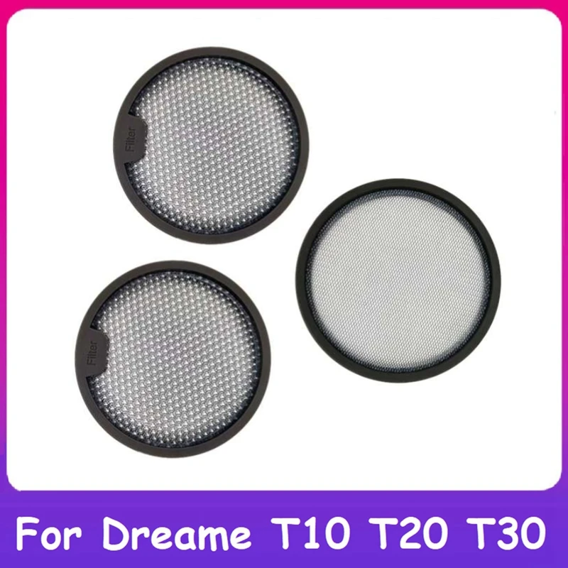 3 PCS Washable Rear-Filter For Xiaomi Dreame T10 T20 T30 Handheld Vacuum Cleaner Replacement Parts Accessories Filter