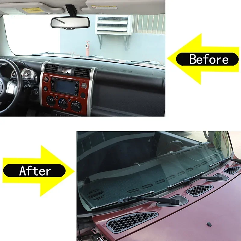 

For 2007-2021 Toyota FJ Cruiser car styling car center console sun protection mat car interior protection accessories 2Pcs