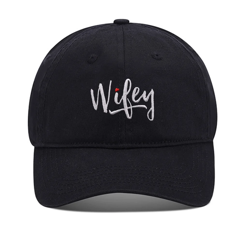 

Lyprerazy Baseball Caps Wifey Unisex Embroidery Baseball Cap Washed Cotton Embroidered Adjustable Cap