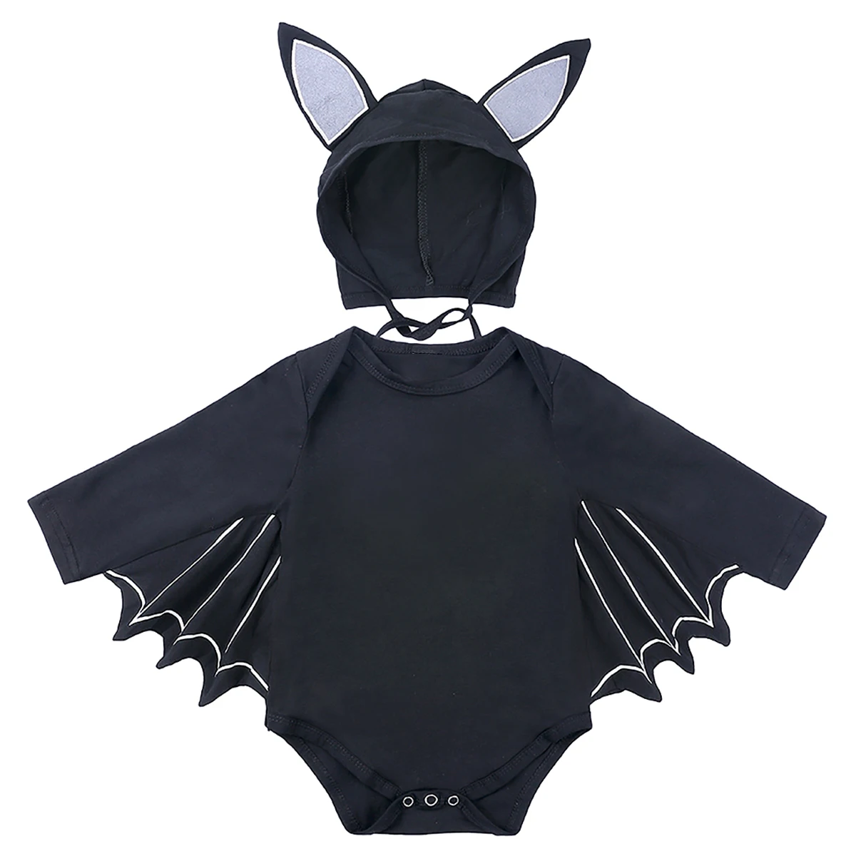 Baby Boy Girl Halloween Cosplay Bat Outfit Hooded Romper Jumpsuit My First Halloween Infant Boy Hooded Playsuit