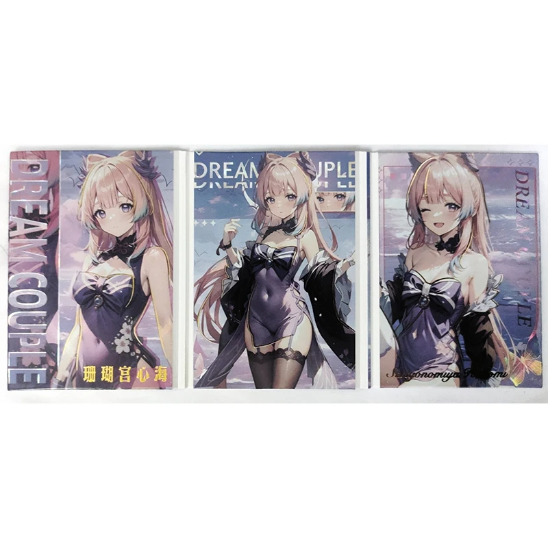 Goddess Story Folding Card Anime Shenhe Ganyu Sangonomiya Kokomi Game Character Collection Rare Cards Board Game Toys  Gift