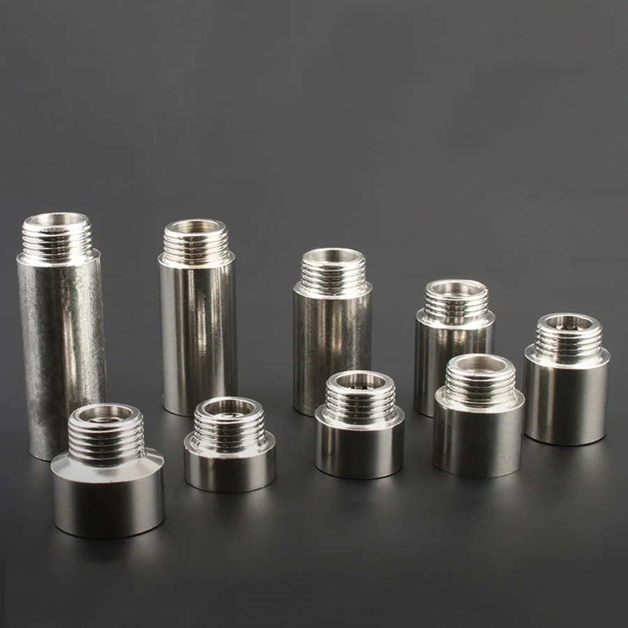 1/2" Stainless Steel Female And Male Thread Angle Valve Hexagon Extension Joint Water Pipe Fittings image 2