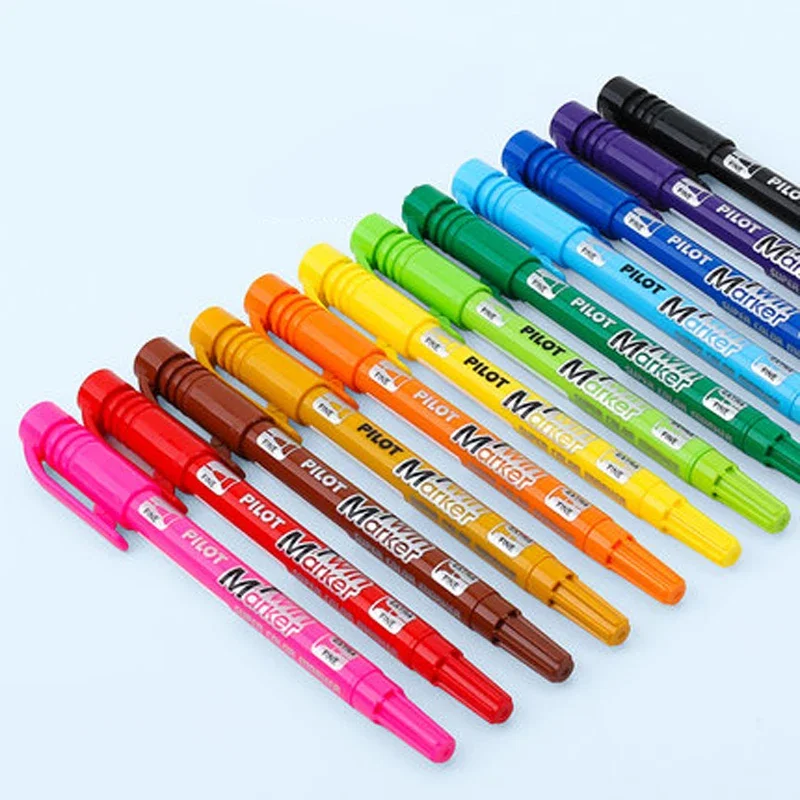 1Pcs Japan Pilot Color Double-Headed Marker Oily Quick-Dry Painting Art Hook Pen SCA-TM Color Bright Waterproof