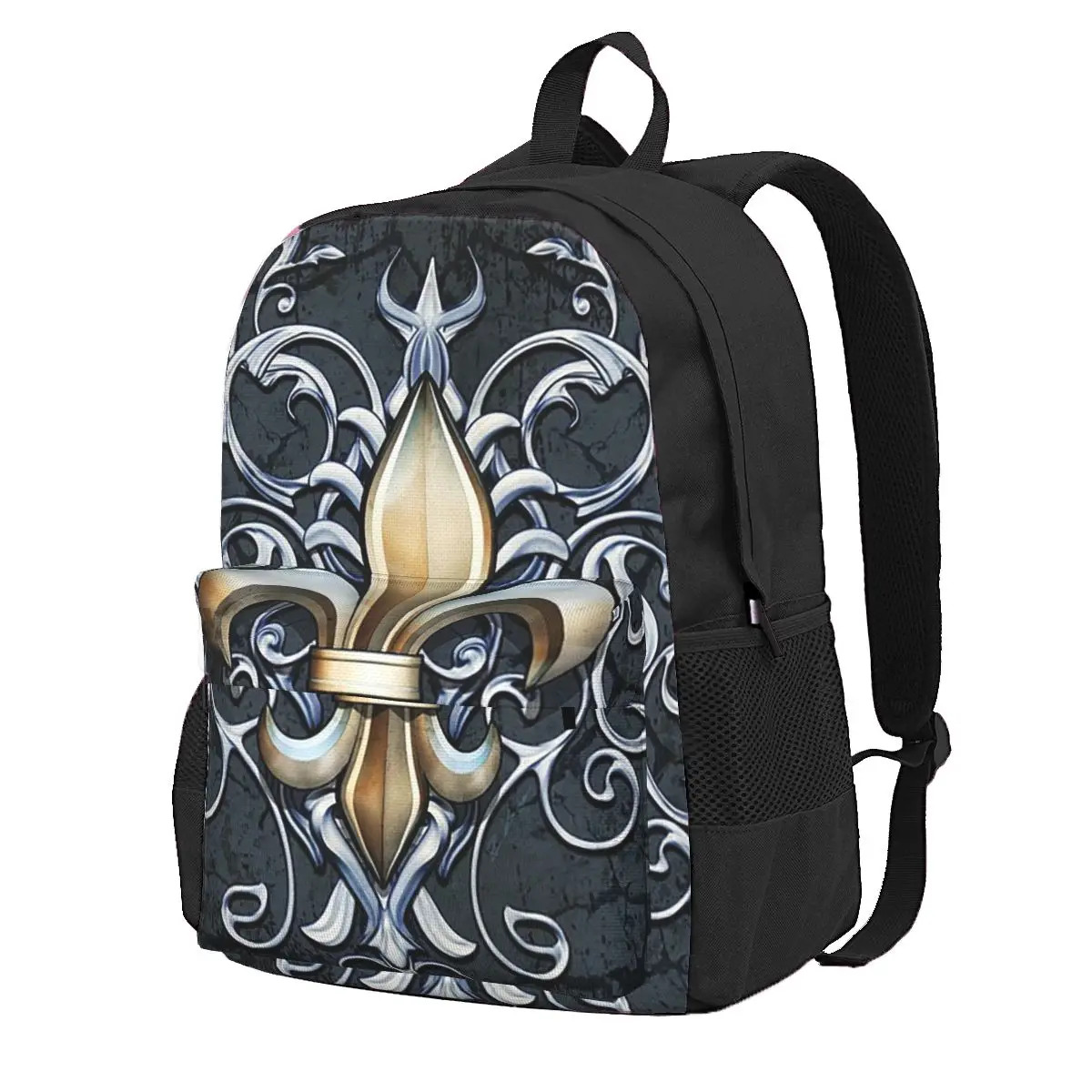 

French Lily Student Backpack School Bag Hiking Travel Daypack for Boys Girls Fashion Bookbag Shoulder Bags