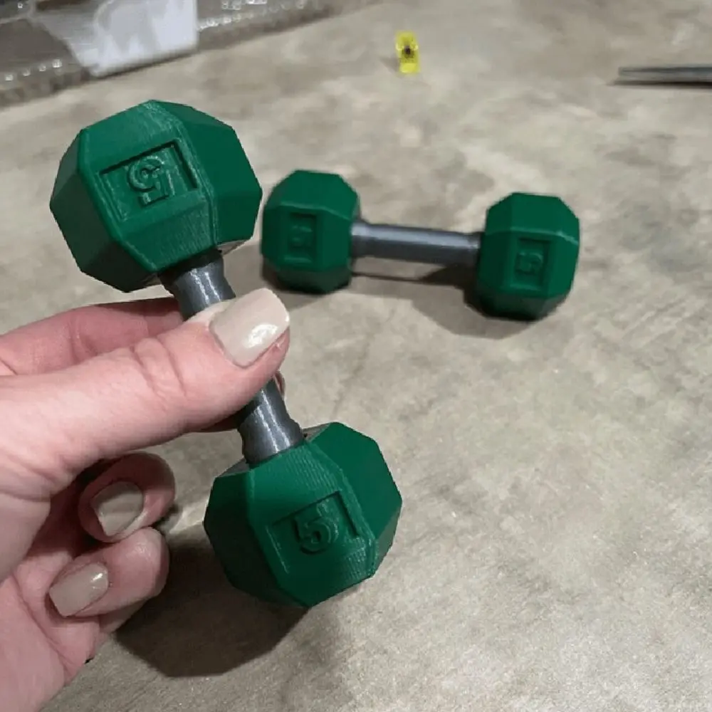 ง่ายต่อการถือ Miniature Baby Dumbbell ของขวัญ PLA พลาสติก Rattle Dumbbell ของเล่นการออกกําลังกายน้ําหนักมีส่วนร่วมน้ําหนักน้ําหนักเบา