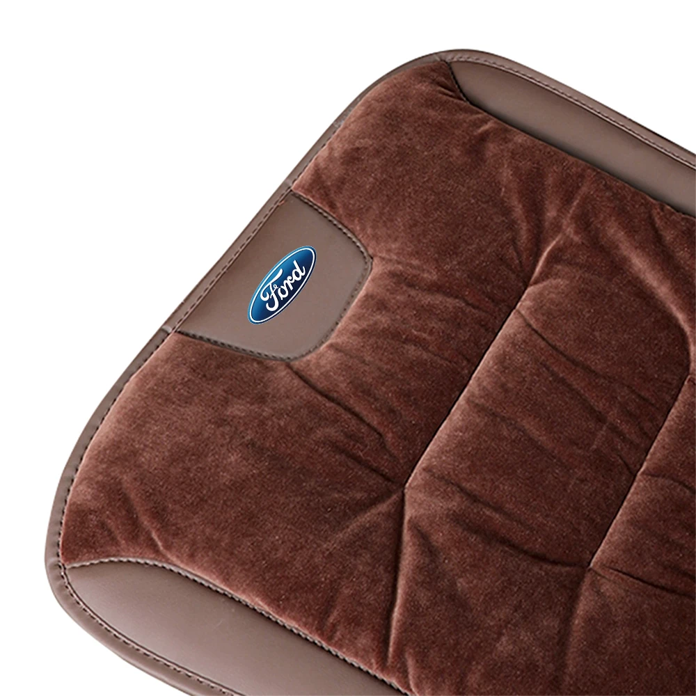 Car Seat Covers Warm Seats Cushion Protector Plush Seat Cover Autumn Winter Universal Accessories For Ford ST Mondeo Mustang