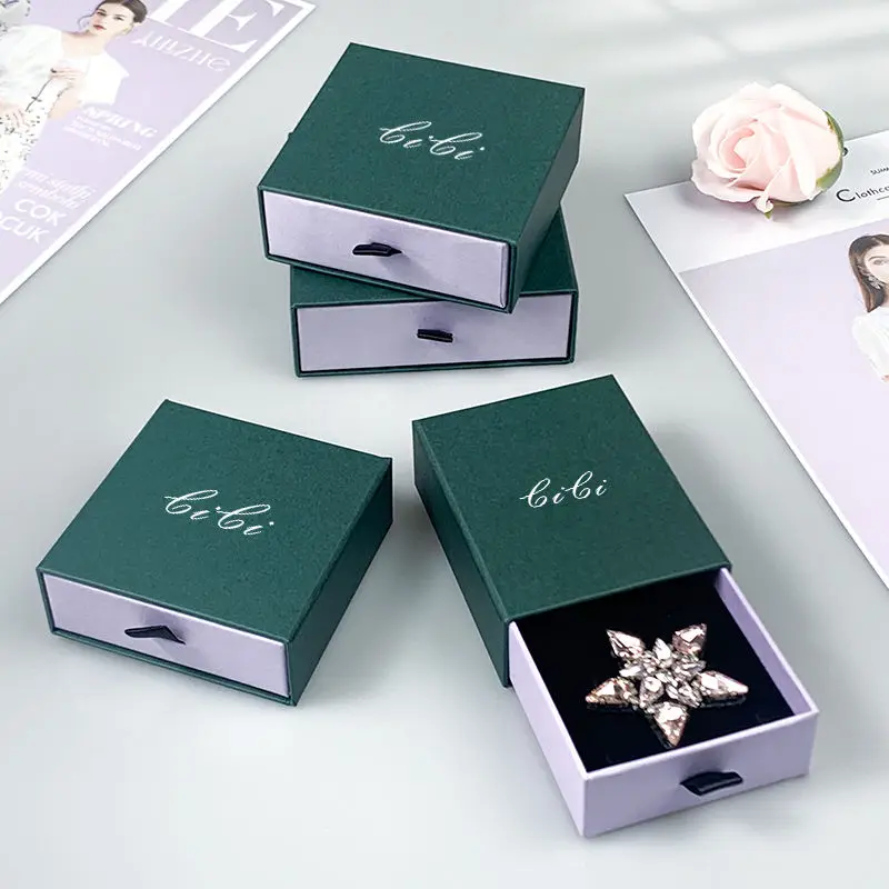 China Supplier Curren Watch Necklace Velvet Jewlery Packaging Card Golden Gift Jewelry Box With Best Prices