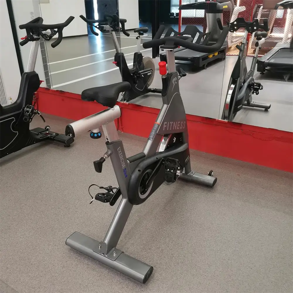 Commercial Cardio Steel Frame Gym Exercise Bike Steel Tube Adjustable Flywheel Weight Cardio Exercise Bike Fitness Equipment