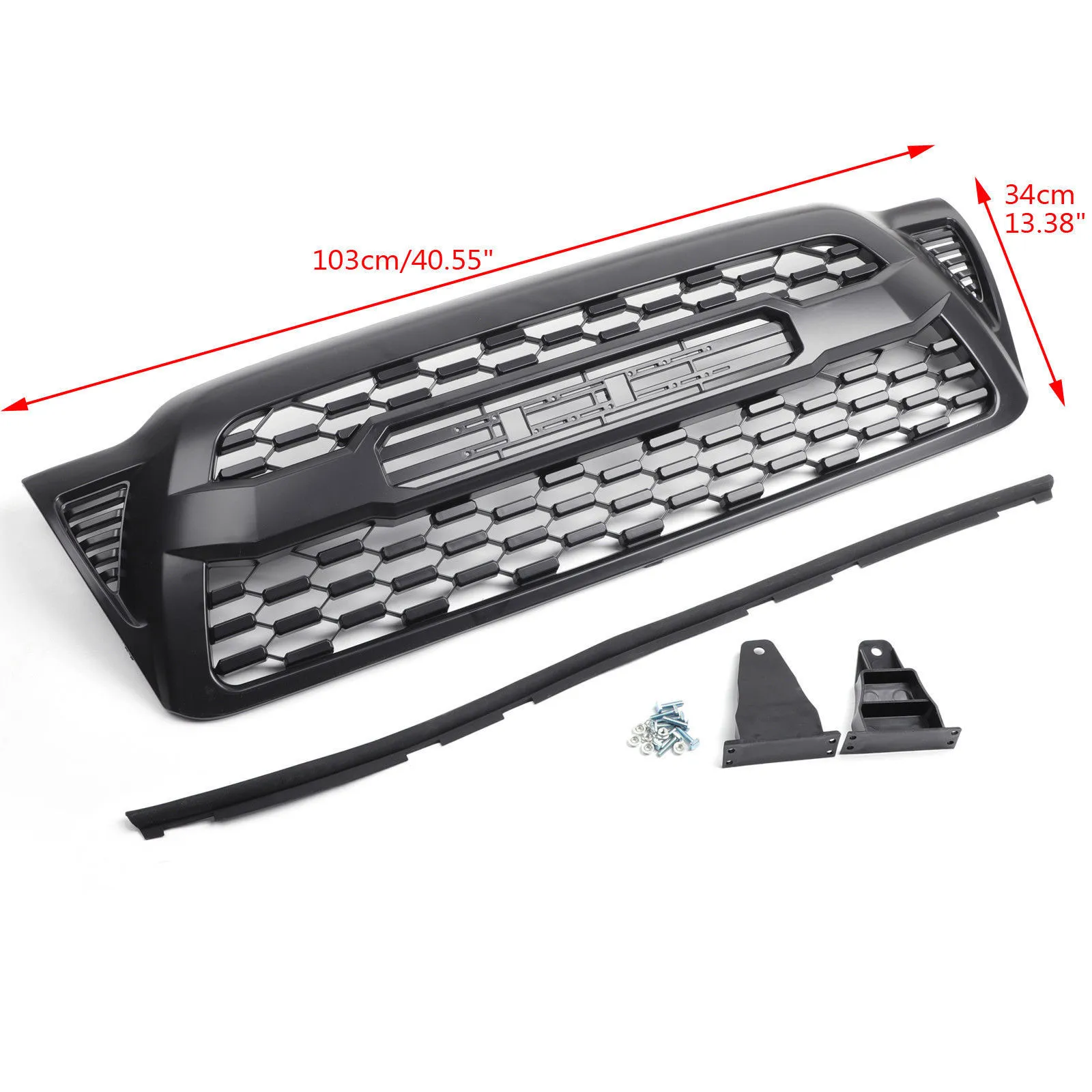 High Quality ABS Front Hood Black Grille Mesh Racing Grill With LED Lights For Toyota Tacoma 2005-2011