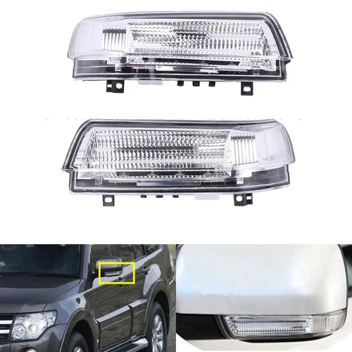 Imagen 2 del producto Luz de señal de giro de espejo lateral de puerta para Mitsubishi Pajero Montero Shogun V73 V77 V75 V87 V93 V97 2006-2019 lámpara de visión trasera exterior