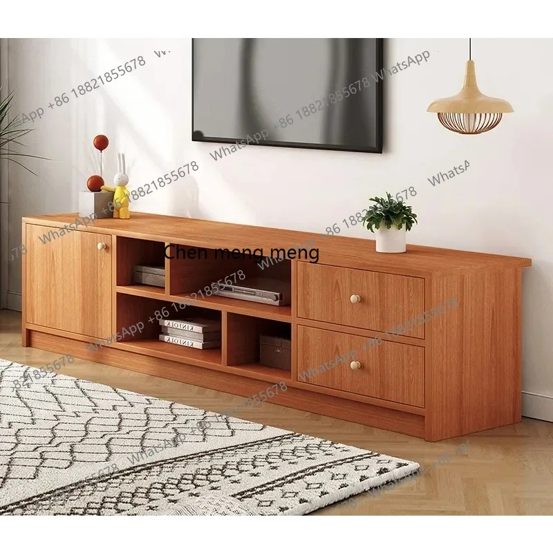 Yijiada TV cabinet coffee table combination modern simple small apartment household living room bedroom imitation solid wood TV
