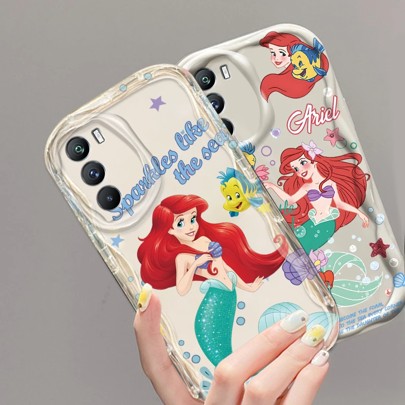 Disney Princess Ariel Snow For Xiaomi Mi 14 12 12T 11 Lite Poco M6 X6 X5 X4 X3 M3 F4 Pro GT NFC 5G Wave Oil Soft Phone Case