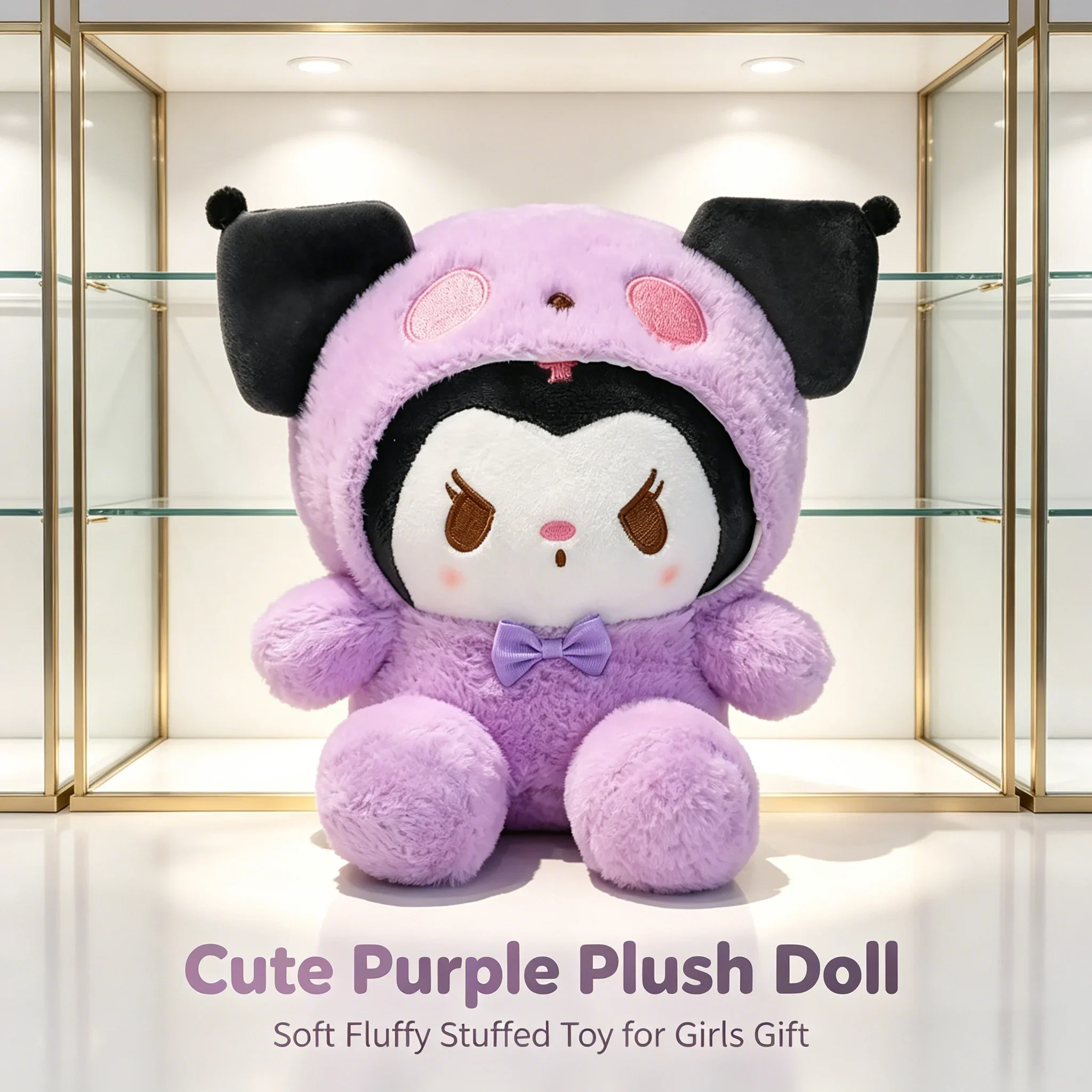 Niedliche Weiche Sanrio Plüschpuppen mit Kleidung Kuromi Pochacco Cinnamoroll Raumdekoration Kindergeschenk – Detail 2