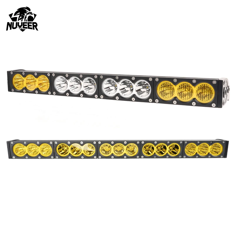 Combo Beam giallo e bianco Dual-light Bar Light Off Road Pickup 12V 24V per auto 4x4 Truck ATV SUV barra luminosa di guida a LED ausiliaria