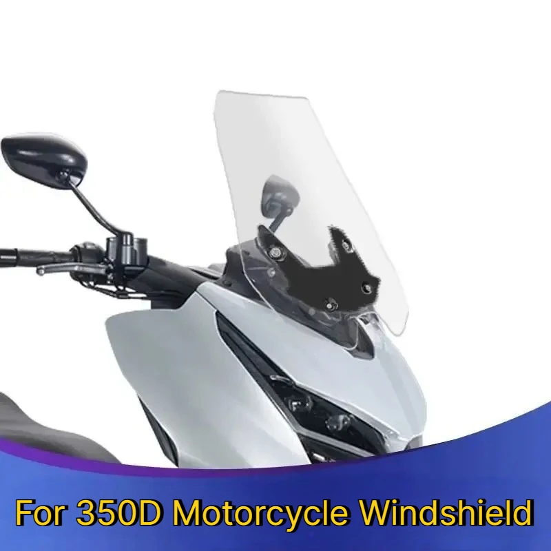 For ZONTES 350D motorcycle modified heightened front windshield widened windshield chest protection rainproof For zontes 350-D
