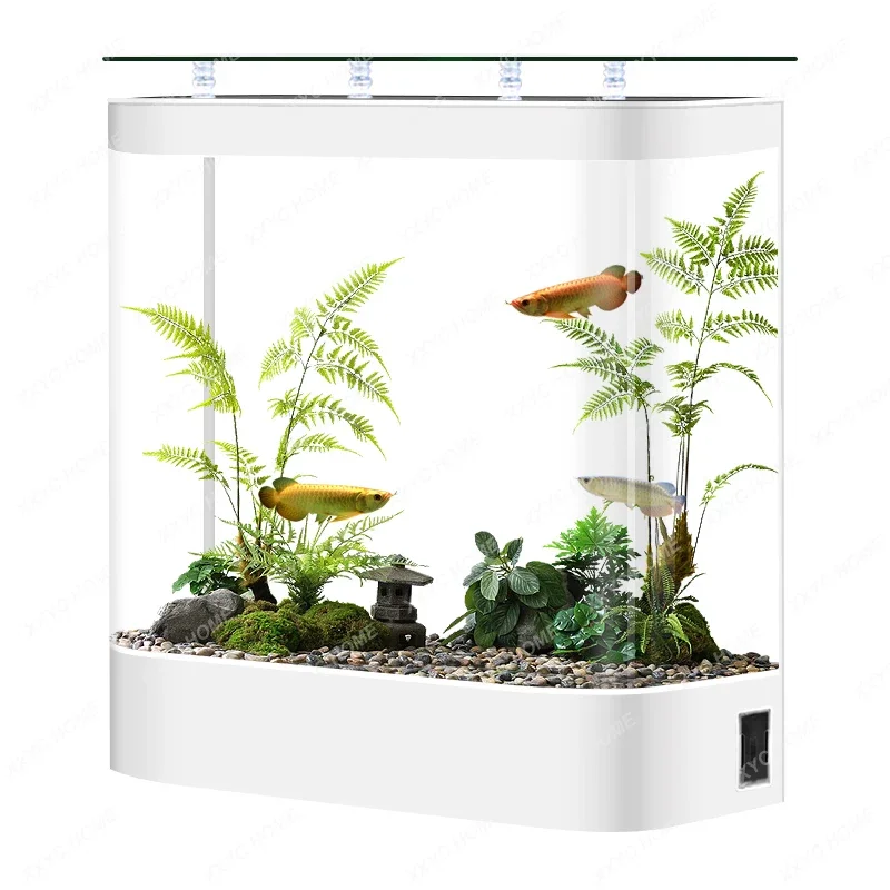 

Home Living Room Large Floor Lazy Water Cycle Free Ecological Filter Aquarium