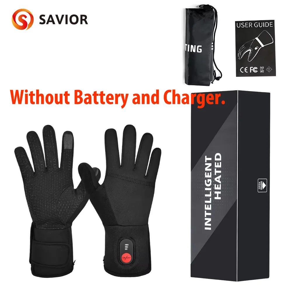 Savior Heat Retter Beheizte Handschuhe Elektrische Skifahren Winter Warme Unterstützung Touchscreen Handschuh Männer Frauen Snowboarden Thermische Skifahren Liner Outdoor 3