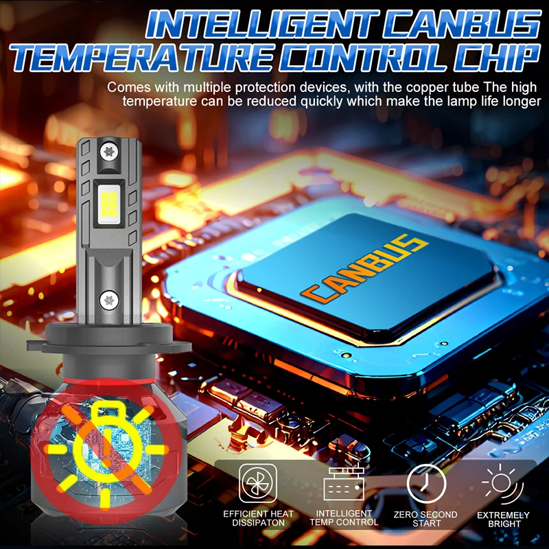 5500 واط H7 LED المصباح 5500000LM Led Canbus مصباح سيارة H7 H1 H11 H8 H3 9005 9006 HB3 HB4 9012 HIR2 مصباح الضباب H27 880 881 سيارة ضوء #5