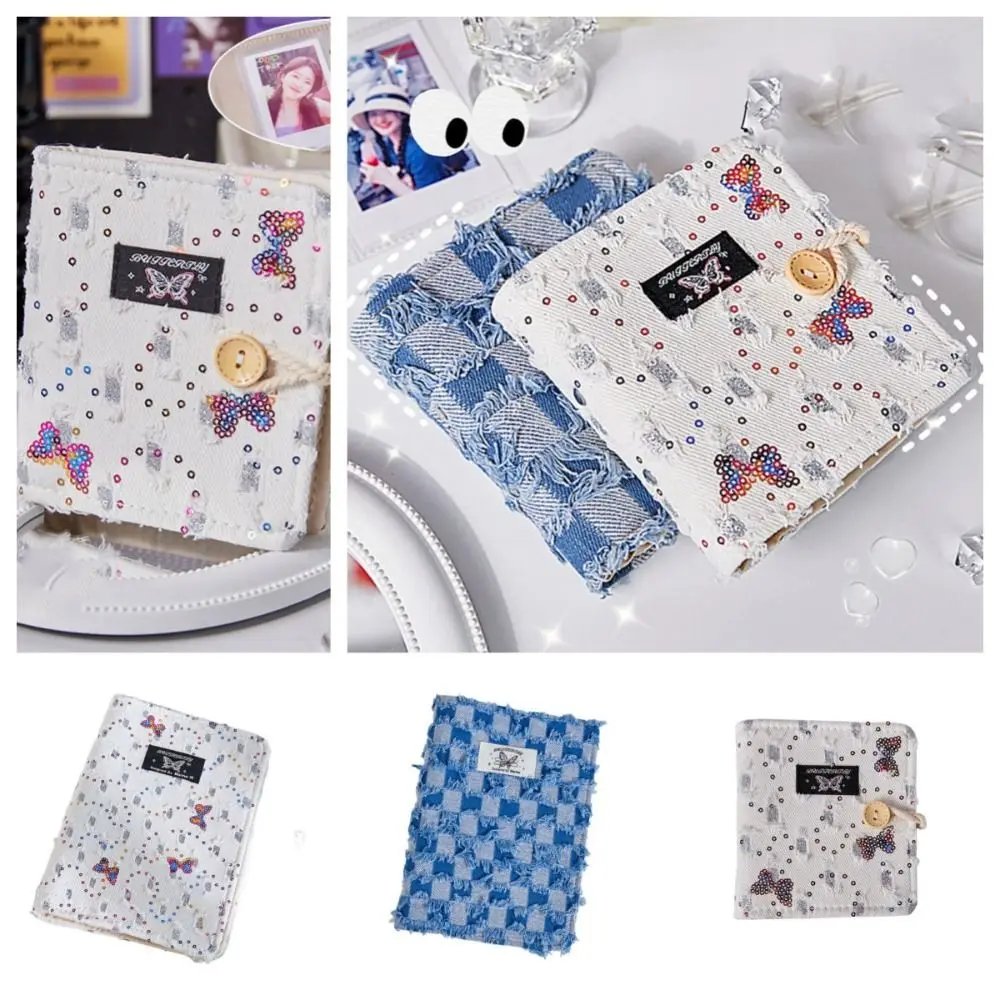 

Loose-leaf Cowboy Photo Album Butterfly 3inch Idol Photocard Binder Exquisite Anti-scratch Butterfly Postcard Holder