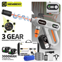 NEWBENY 220Bar 5 IN 1 Brushless High Pressure Washer 3 Gears Cordless Household Car Garden Cleaning Tool For  18V Battery