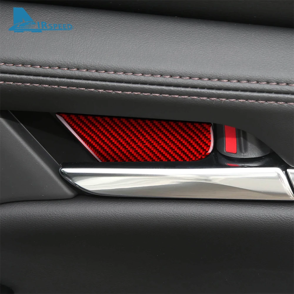 حقيقي لينة ألياف الكربون ملصق لمازدا 3 2019-2025/CX-30 2020-2025 LHD RHD باب السيارة الداخلي السلطانية لوحة الداخلية اكسسوارات الكسوة