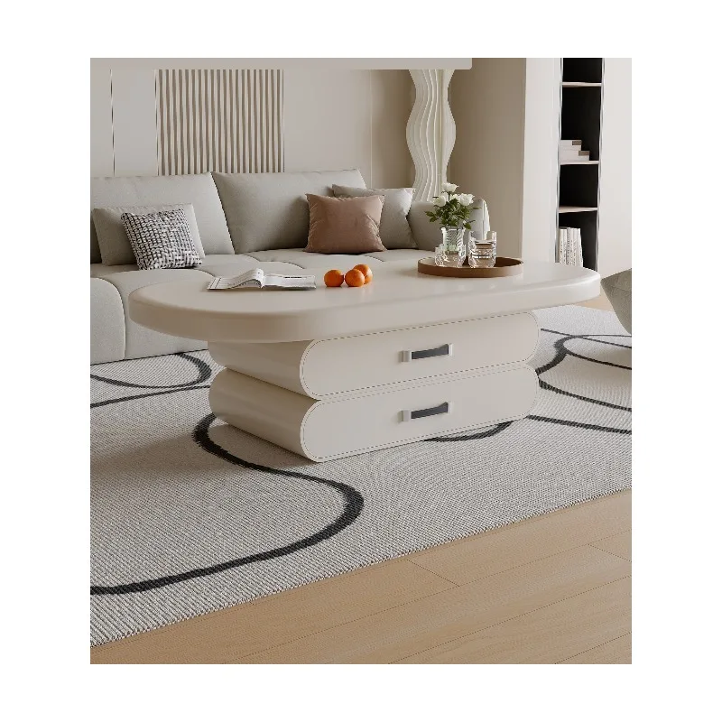 Modern minimalist cream style coffee table art high sense, coffee table