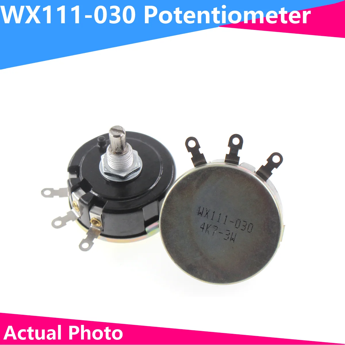 WX111 030 single coil winding potentiometer 3W 1K 1K5 2K2 4K7 10K 22K 47K