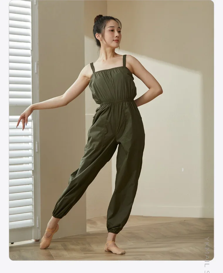 Women Ballet Dance Overall Pants Baggy Sport Sweat Pants Adult Cycling Jogging Trousers Hip Hop Tracksuit High Waisted Pants