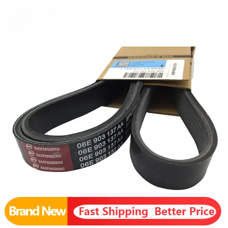 

New 06E903137AA V Belts Alternator Belt For Audi A6 A6Q Avant Quattro A7 Sportback Auto Engines Component Belts