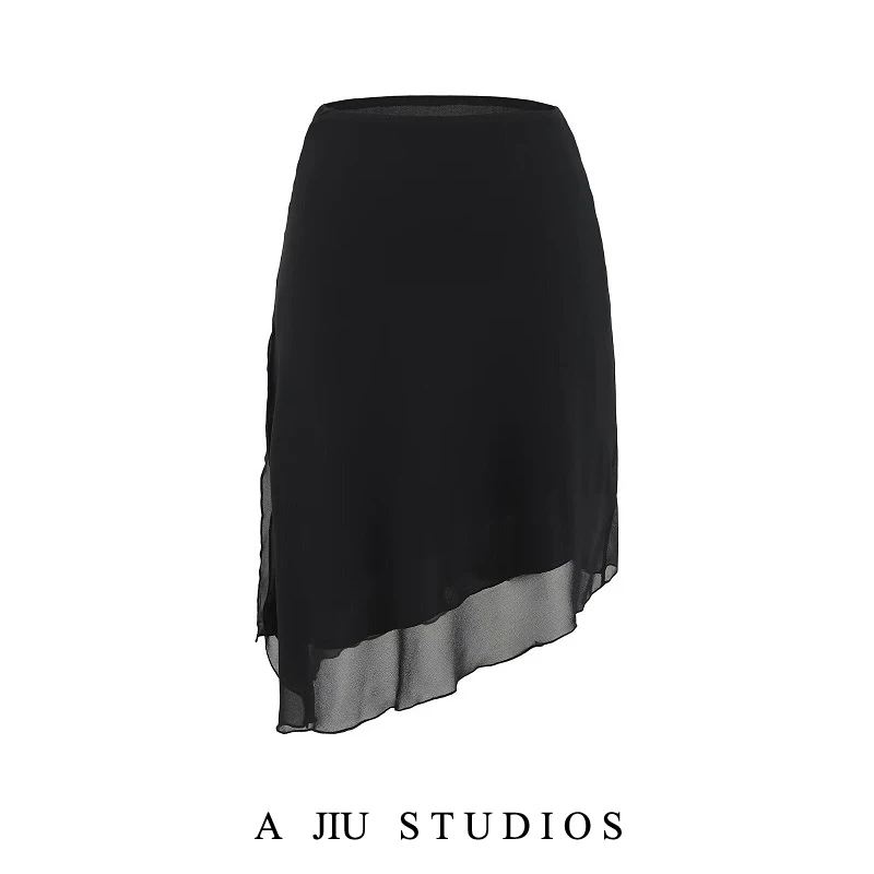 

Ele Bla A-Line Skirt Women's High Waist Side Slit Me Wrap Bodycon Skirt Sexy Slimming Light Weight Skirt