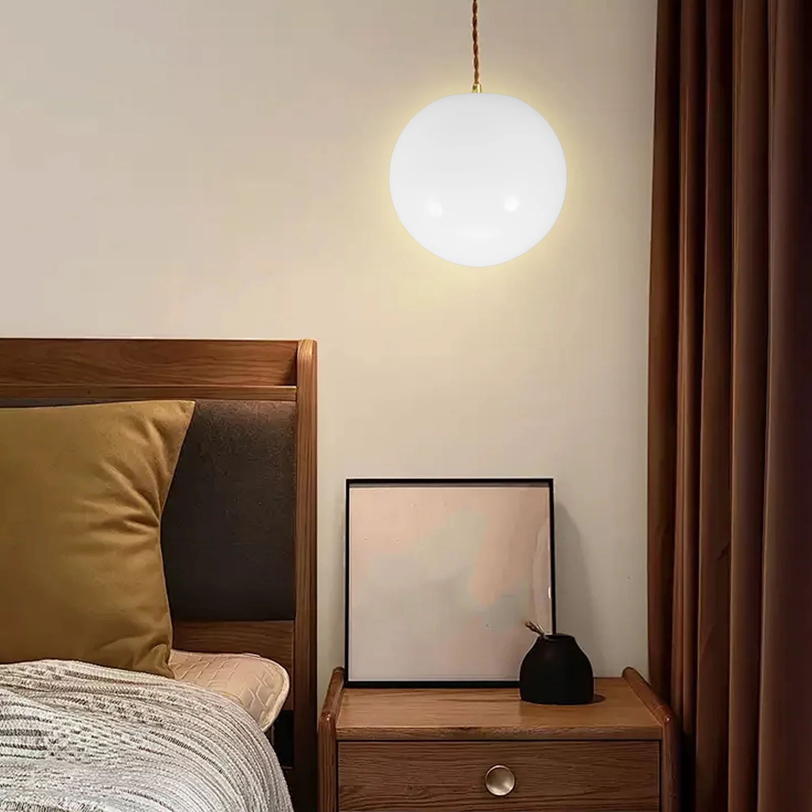 

Milky White Glass Lampshade Round Flat Opening Replacement Globe Cover for Post Lamp Wall Sconce Pendant Light Fixture Dome