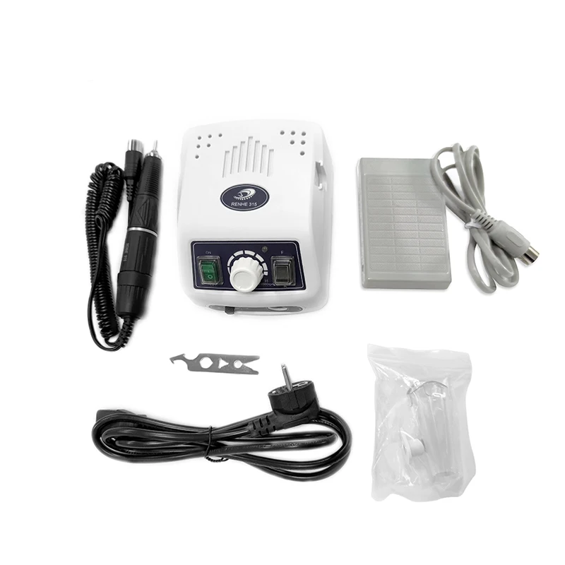 RHJC RENHE 315 70W Micromotor 35000RPM Quick Stop Brake 2.35mm Collet Jewelry Carving Polishing Handpiece Rotary Machine