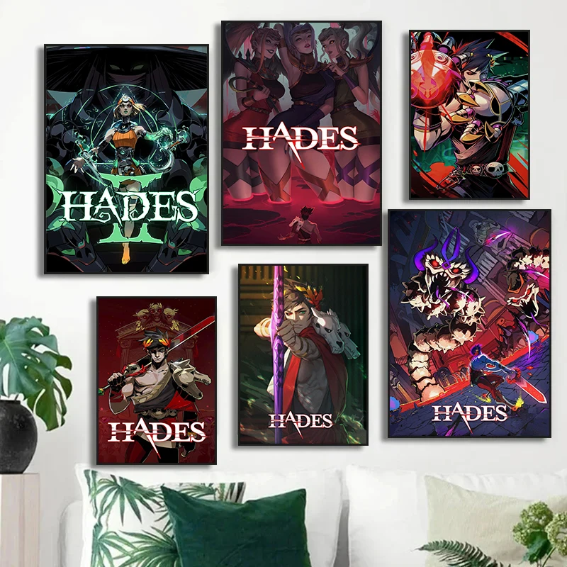 Modern Popular Classic Video Games Hades Game artwork Game Poster Canvas Paintings Wall Art Pictures Playroom Home Decor