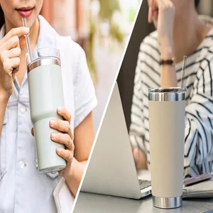 Clear Hard Plastic Straws مع فرشاة تنظيف، نظارات ستاربكس، 16 أونصة، 20 أونصة، ستانلي، YETI، 12 أفضل 12 مبيعات كأس ستاربكس - رقم 3